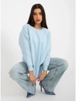 Dámska mikina EM BL 711 1.03X svetlo modrá - FPrice