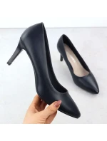 Dámske tmavomodré lodičky na podpätku Sergio Leone 1336