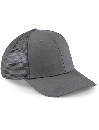 Beechfield B 646 6-panelová čiapka s kšiltom „Urbanwear Trucker“ 53.0646 grafitovo šedá