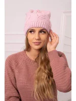 Majka dámska čiapka K376 powder pink