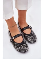 Zdobione Baleriny Z Kokardką I Paskiem Czarne Zdivisa