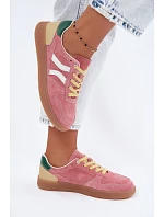 Kožené semišové dámske tenisky Coressa Pink