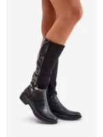 Zateplené čižmy ASA62-112 black - Jezzi