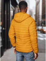 Pánska prechodná prešívaná žltá bunda FashionStreet TX4407 Pánska prechodná prešívaná žltá bunda FashionStreet TX4407
