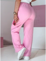 Dámske tepláky so širokými nohavicami DRESLINA pink FashionStreet UY2691 Dámske tepláky so širokými nohavicami DRESLINA pink FashionStreet UY2691