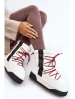 Śniegowce Damskie Na Grubej Podeszwie Wegańskie D.Franklin DFSH371007 Białe