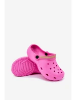 Piankowe Lekkie Klapki Dziecięce Różowe Maranelia