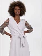 Šaty LK SK 507860.82P svetlo šedá