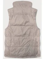 Tmavo béžová obojstranná dámska vesta (2383-1)