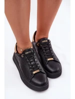 Sneakersy Damskie Z Eko Skóry Big Star RR274257 Czarne