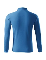Pique Polo LS pánske polo tričko azúrovo modré