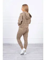 Súprava s potlačou vo farbe camel Súprava s potlačou vo farbe camel