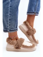 Damskie Kapcie Z Futerkiem Beżowe Sailey