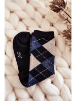 Mládežnické vysoké kostkované ponožky 5-balení vícebarevné Mládežnické vysoké kostkované ponožky 5-balení vícebarevné