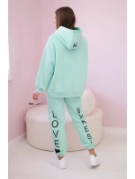 Bavlnená súprava s mätovou potlačou