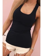 Dámske bavlnené boxerky so širokými ramienkami Navy Blue