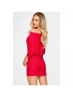 Mini šaty bez ramienok M723 červené - MOE