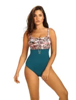 Dámske jednodielne plavky Bahia 4 S684BI4-1 béžové tmavé.zelená - Vlastné