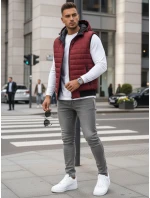 Vínová pánska vesta FashionStreet TX4238 Vínová pánska vesta FashionStreet TX4238