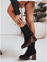 Dámske semišové čižmy čierne FashionStreet ZY1319