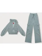 Casual komplet v mätovej farbe s nohavicami typu cargo (AMG-338A) Casual komplet v mätovej farbe s nohavicami typu cargo (AMG-338A)