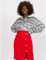 Dámska košeľa-LK-KS-508891-1.55P-biela-čierna Dámska košeľa-LK-KS-508891-1.55P-biela-čierna