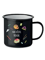 Personalizovaný retro plechový pohárik pre pani učiteľku/pána učiteľa (učebné pomôcky) Personalizovaný retro plechový pohárik pre pani učiteľku/pána učiteľa (učebné pomôcky)