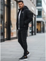 Pánska prešívaná bunda čierna FashionStreet TX4638z