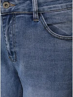 FashionStreet dámske džínsy s vysokým pásom v mom fit strihu UY2950