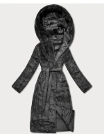 Obojstranná zimná bunda z umelej kožušiny Minority v grafitovej farbe (P3-6020-27)