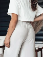 Dámske široké nohavice NAMAYAS light beige FashionStreet UY2105