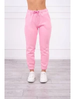 Zateplený set s mikinou s kapucňou svetlo ružový