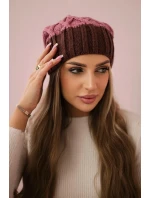 Milano fleecová čiapka K203 tmavo ružová+hnedá Milano fleecová čiapka K203 tmavo ružová+hnedá