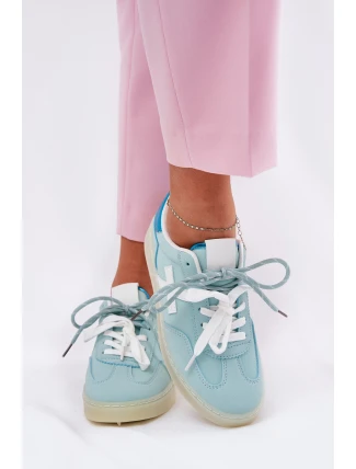 Niskie Buty Sportowe Damskie W Panterkę Miętowe Zelevelis