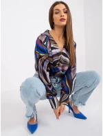 Blúzka DHJ BZ 15201.30 šedá čierna