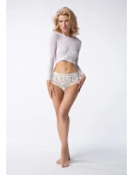 Dámske nohavičky Simple Maxi Jasmine Ecru mix pattern - Julimex