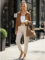 Dámska semišová krátka ťavia bunda FashionStreet TY5660