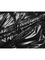 Obojstranná metalická zimná bunda v čiernej a béžovej farbe (P21-7901-1+62)