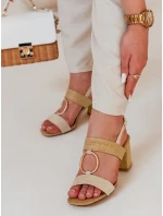 Dámske sandále na podpätku ROMELLA beige FashionStreet ZY0753