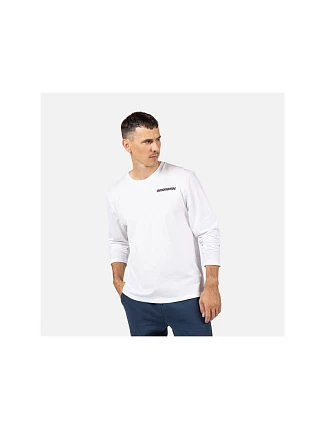 Pánske tričko ROSSIGNOL Long Sleeve Tee, biele Pánske tričko ROSSIGNOL Long Sleeve Tee, biele