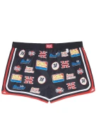 Pánske kúpacie kraťasy - 00S0L6-0NDAC-900 - čierna/potlač - Diesel