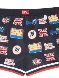 Pánske kúpacie kraťasy - 00S0L6-0NDAC-900 - čierna/potlač - Diesel