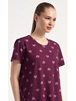 Dámske domáce šaty s krátkymi rukávmi Heart Dámske domáce šaty s krátkymi rukávmi Heart