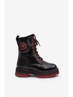 Dziecięce Ocieplane Trapery Botki Czarne Askya