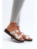 Dámske žabky s plochou podrážkou ZAXY LL285072 Beige