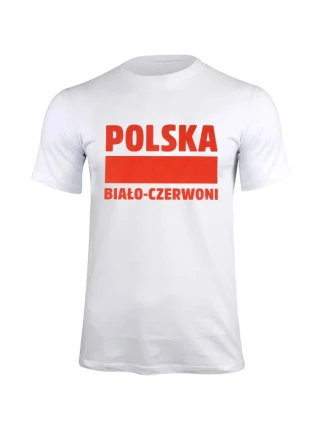 Unisex tričko Poľsko 337914 Biela s červenou - GEFFER