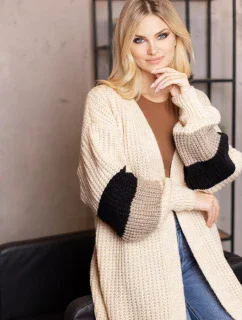 Sveter na zapínanie model 188773 PeeKaBoo