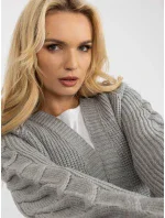 Dámsky sveter LO SW LK 3001 kardigan.82P sivý