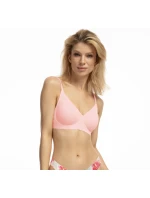 Jednoduchá košeľová podprsenka ružová - Julimex