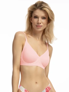 Jednoduchá košeľová podprsenka ružová - Julimex